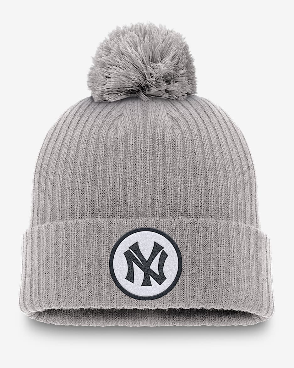 New York Yankees Cooperstown Peak Men s Nike MLB Cuffed Pom Beanie